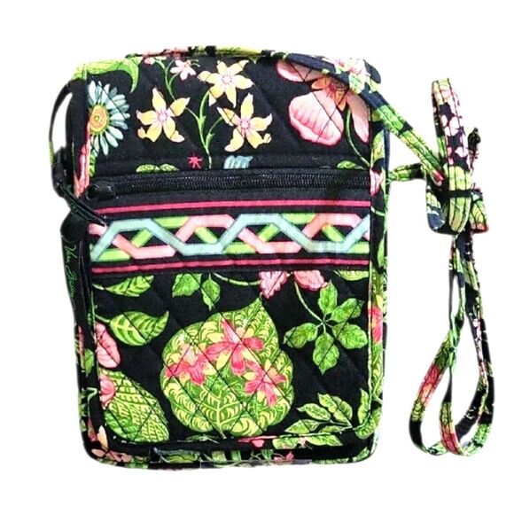 Vera Bradley Floral Black Crossbody Bag - Picture 2 of 5